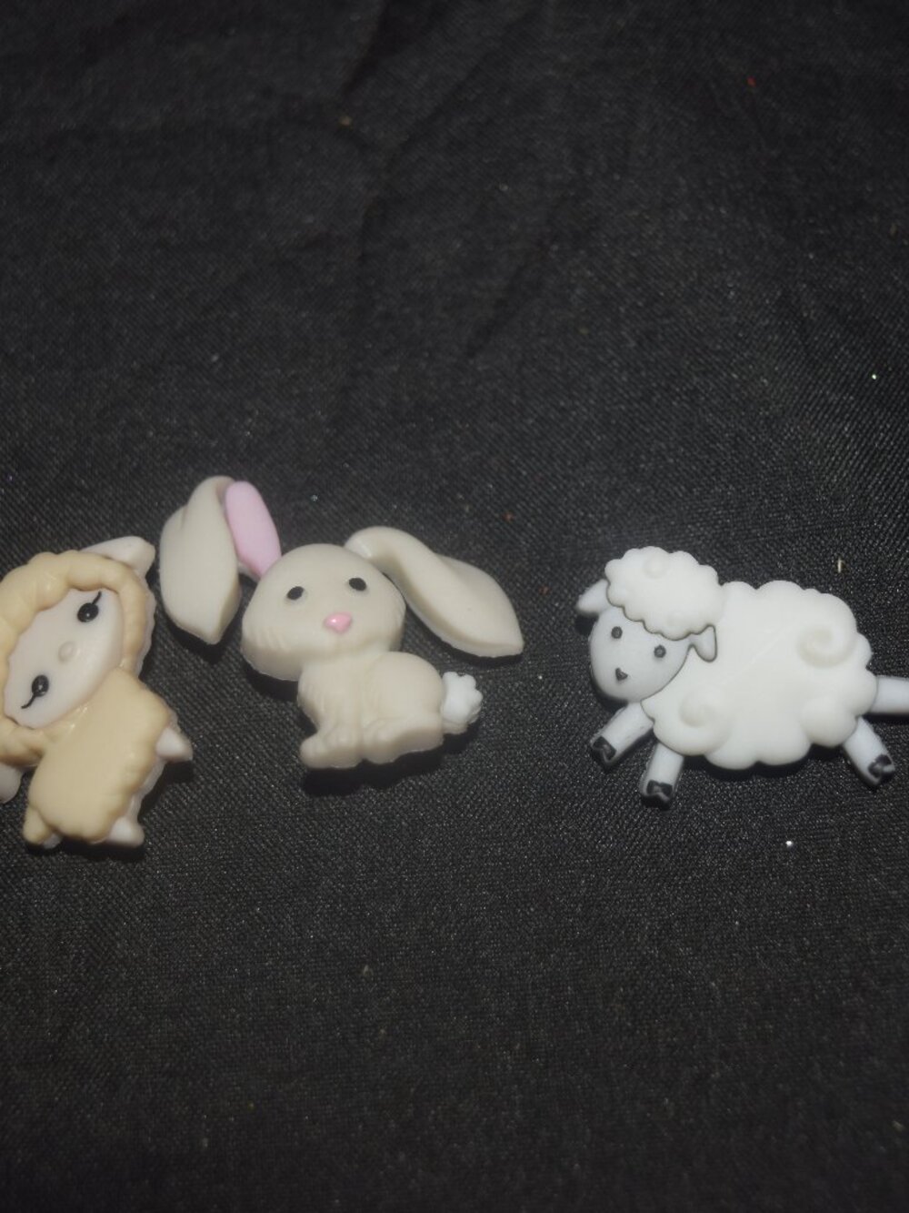 Dress It Up Cute Critters Farm Animal Craft Buttons Set Lamb Bunny Mouse